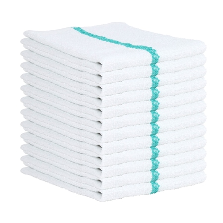 Monarch Brands Qwick Wick Bar Mop Terry Towels , Green, 12PK P-N030-GR-5DZ